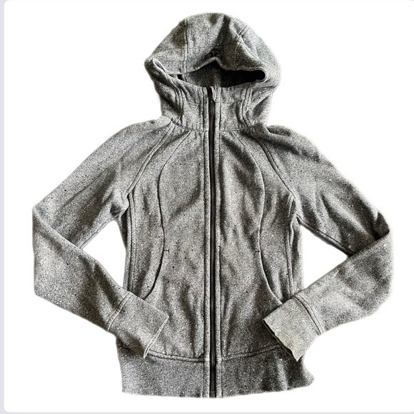 Lululemon Scuba Hoodie Light Cotton Fleece Luminesce Splatter White - Picture 3 of 7